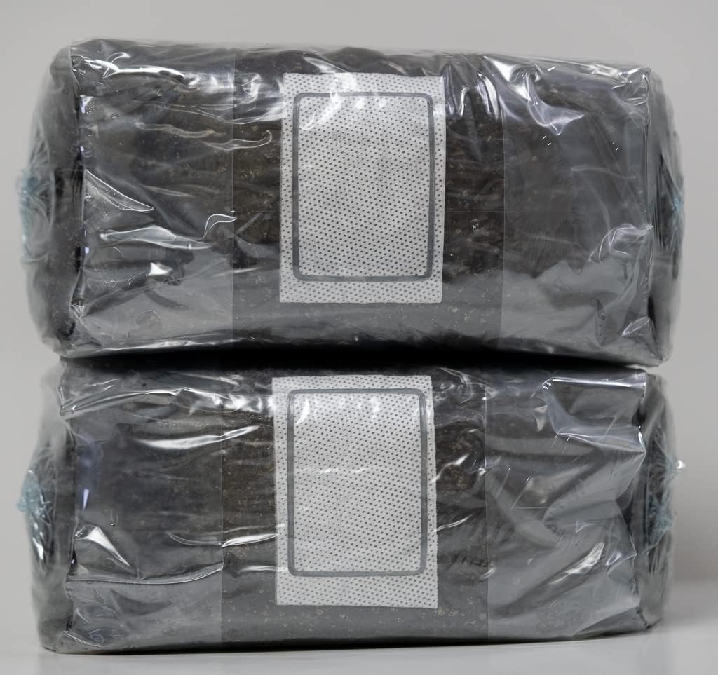 Paquete de 4 bolsas esterilizadas de compost de hongos de 10 libras, sustrato a granel