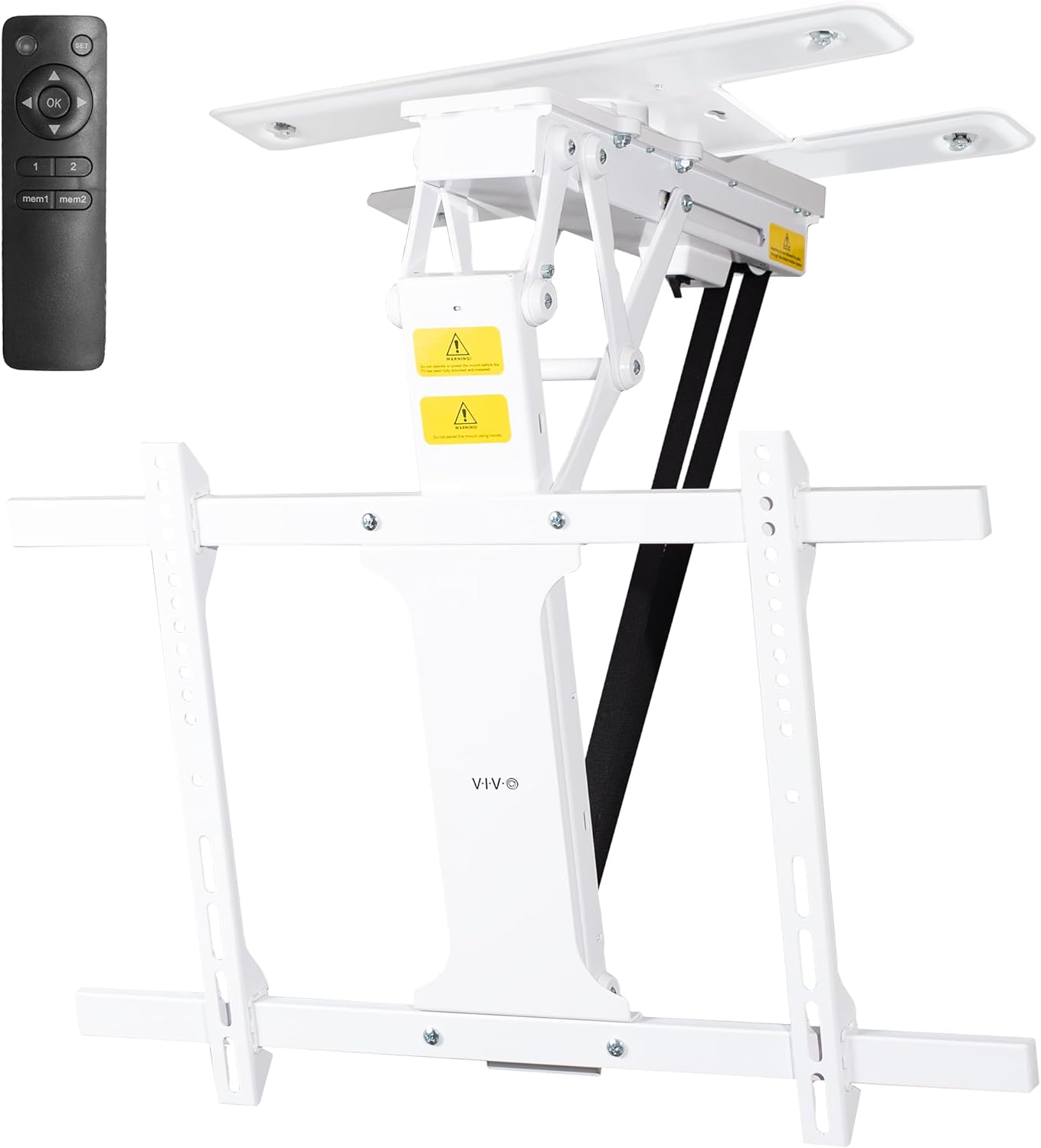 VIVO Soporte de TV de techo giratorio eléctrico abatible para pantallas de 32 a 70 pulgadas, soporte VESA de techo plano motorizado grande, paquete