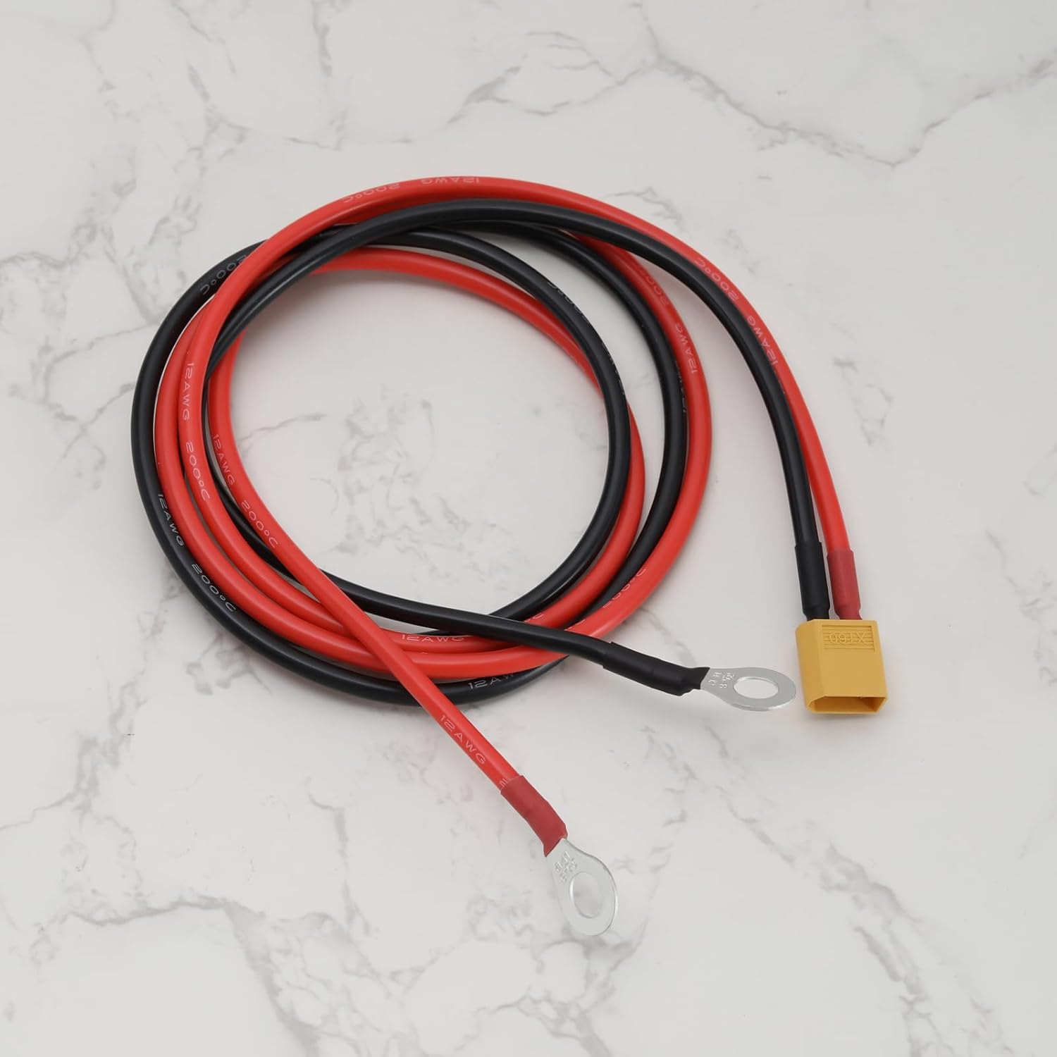 XT60 a O Ring Terminal Cable XT60 Macho a O-Ring Macho Cable XT60 a O Ring Connection Wire Accesorios para Control Remoto Aviones Coches de Juguete
