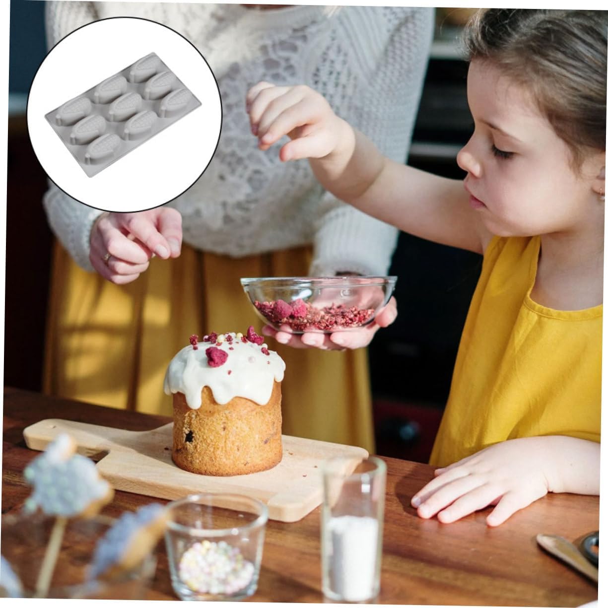 OKUMEYR Silicone Chocolate Mold Cookie Mold Molde De Para Resina Silicone Bread Pan Chocolate Making Mold Cute Baking Mold Silicone Baking Mold