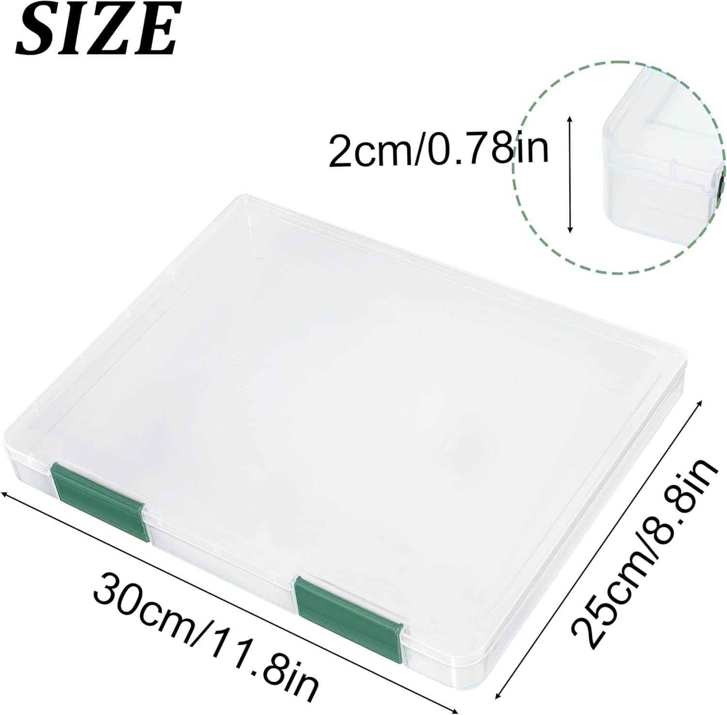 4 fundas transparentes para proyectos portátiles, A4, caja de almacenamiento de papel para álbumes de recortes de 8.5 x 11 pulgadas, para documentos