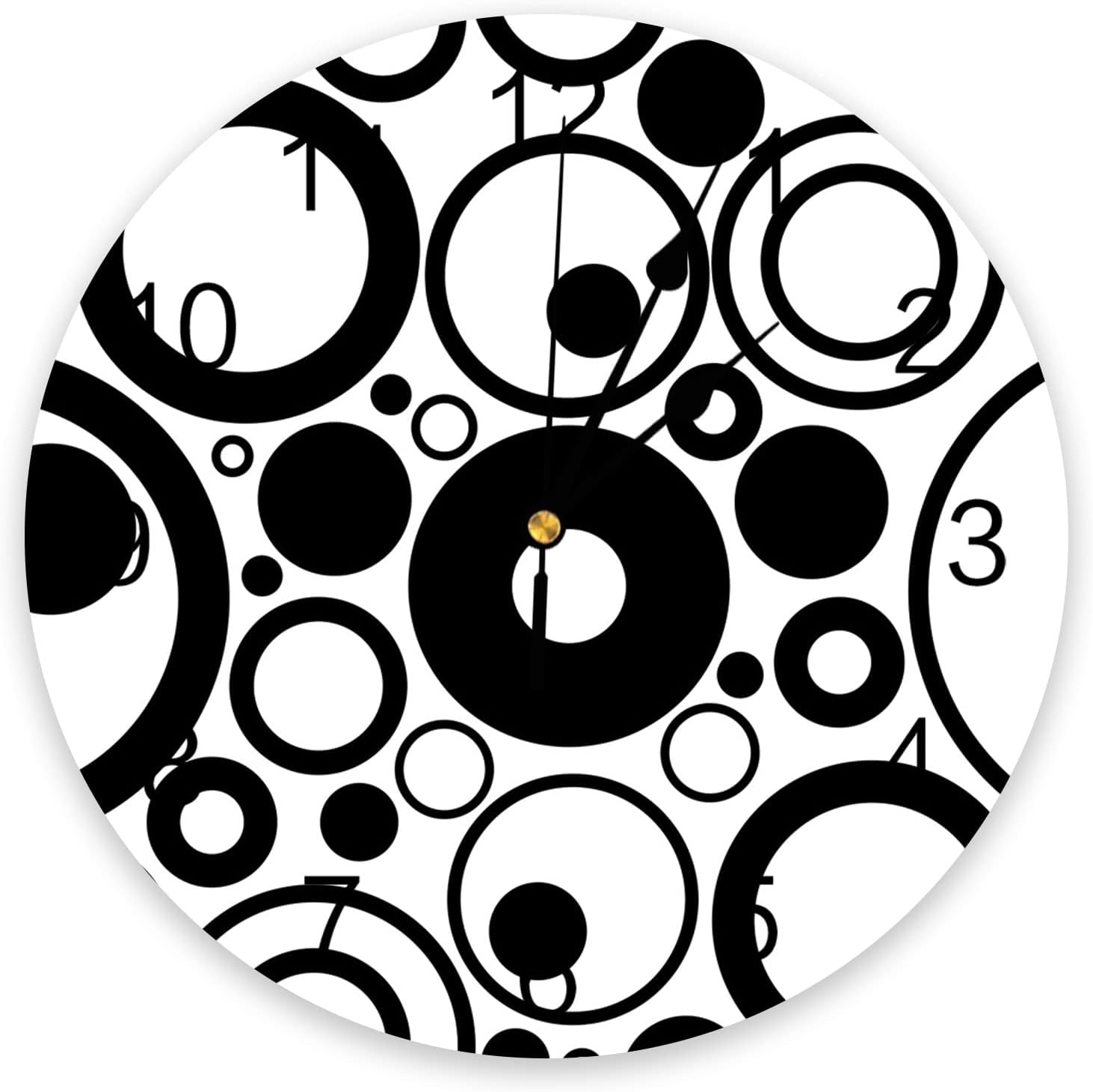 Silent – Reloj de pared decorativo sin tictac para cocina, dormitorio, baño, oficina, sala de estar, lavandería, hogar, funciona con pilas, reloj de