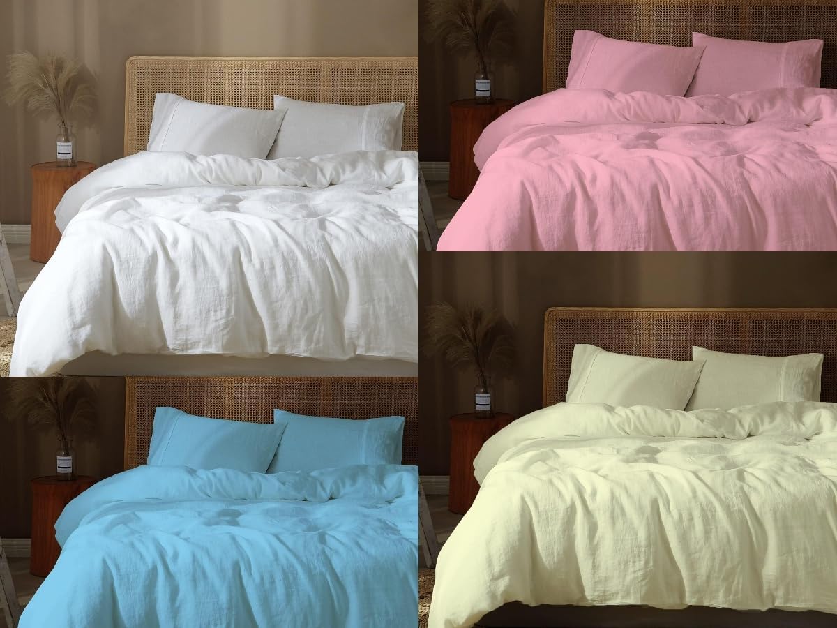 Juego de funda de edredón de 3 piezas con 2 fundas de almohada, 100% algodón, funda de edredón extra larga para cama de tamaño individualindividual