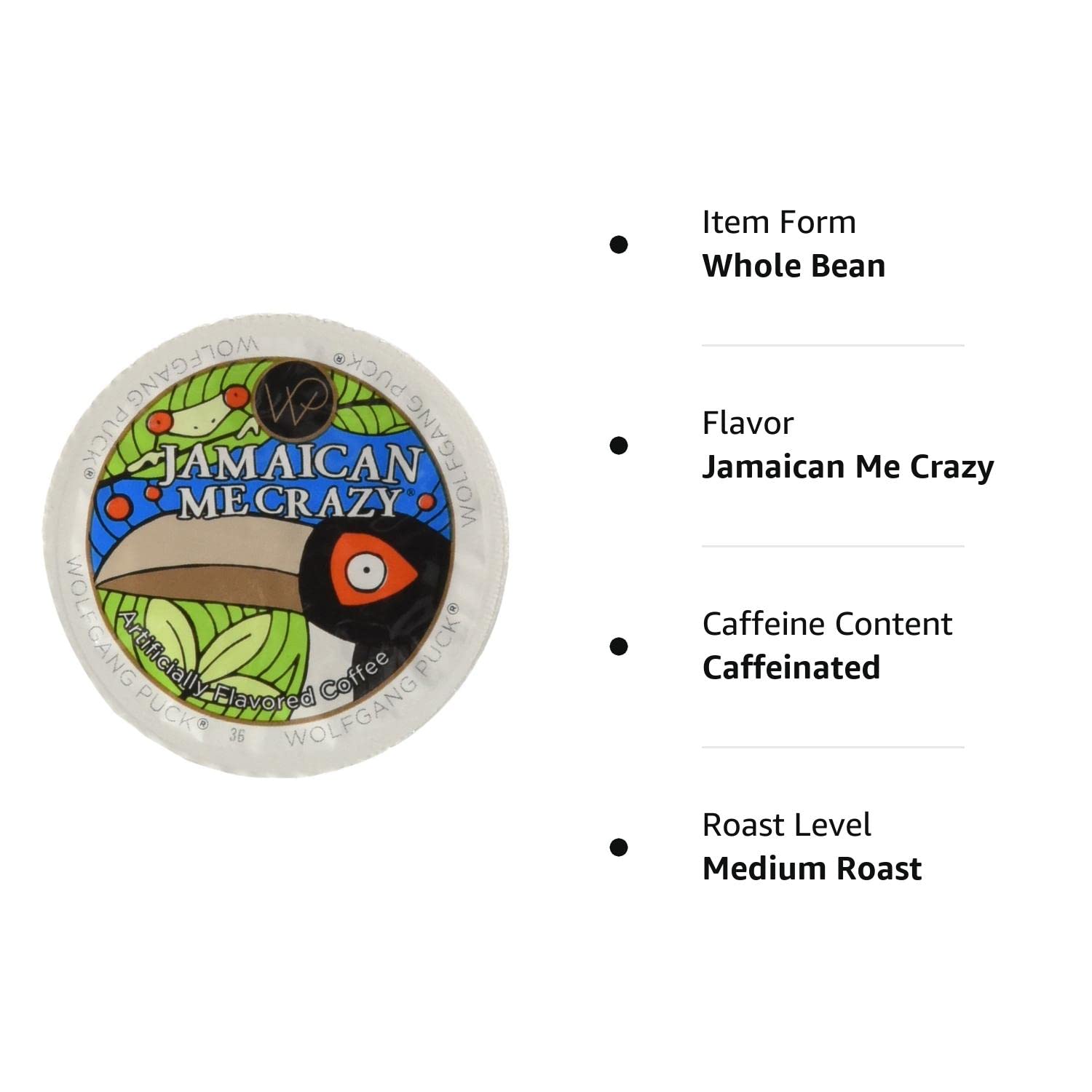 Wolfgang Puck Jamaican Me Crazy – Tazas individuales de café saborizado para Keurig, 24 unidades (paquete de 2)