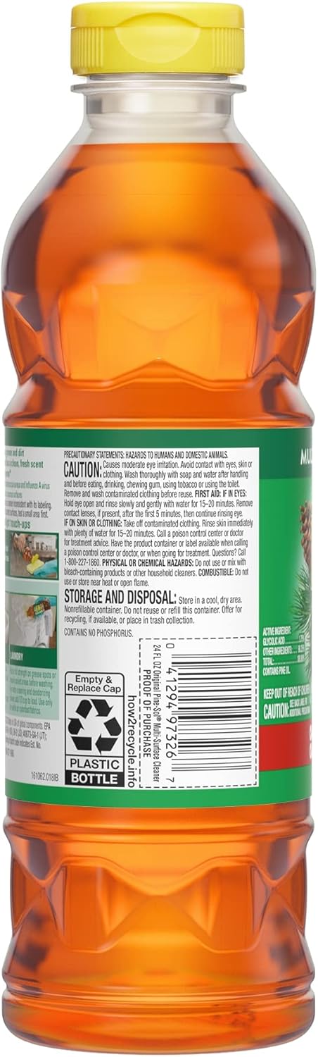 Pine-Sol Limpiador multisuperficie, pino original, 24 onzas (el paquete puede variar) (paquete de 3)