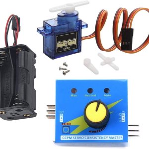 1 Unidades RC Servo Motor Probador Controlador Kit +180 grados 0.32 oz Servo con 6V Soporte de Batería para Robótica RC Coches Helicópteros Aviones 1 Unidades RC Servo Motor Probador Controlador Kit +180 grados 0.32 oz Servo con 6V Soporte de Batería para Robótica RC Coches Helicópteros Aviones