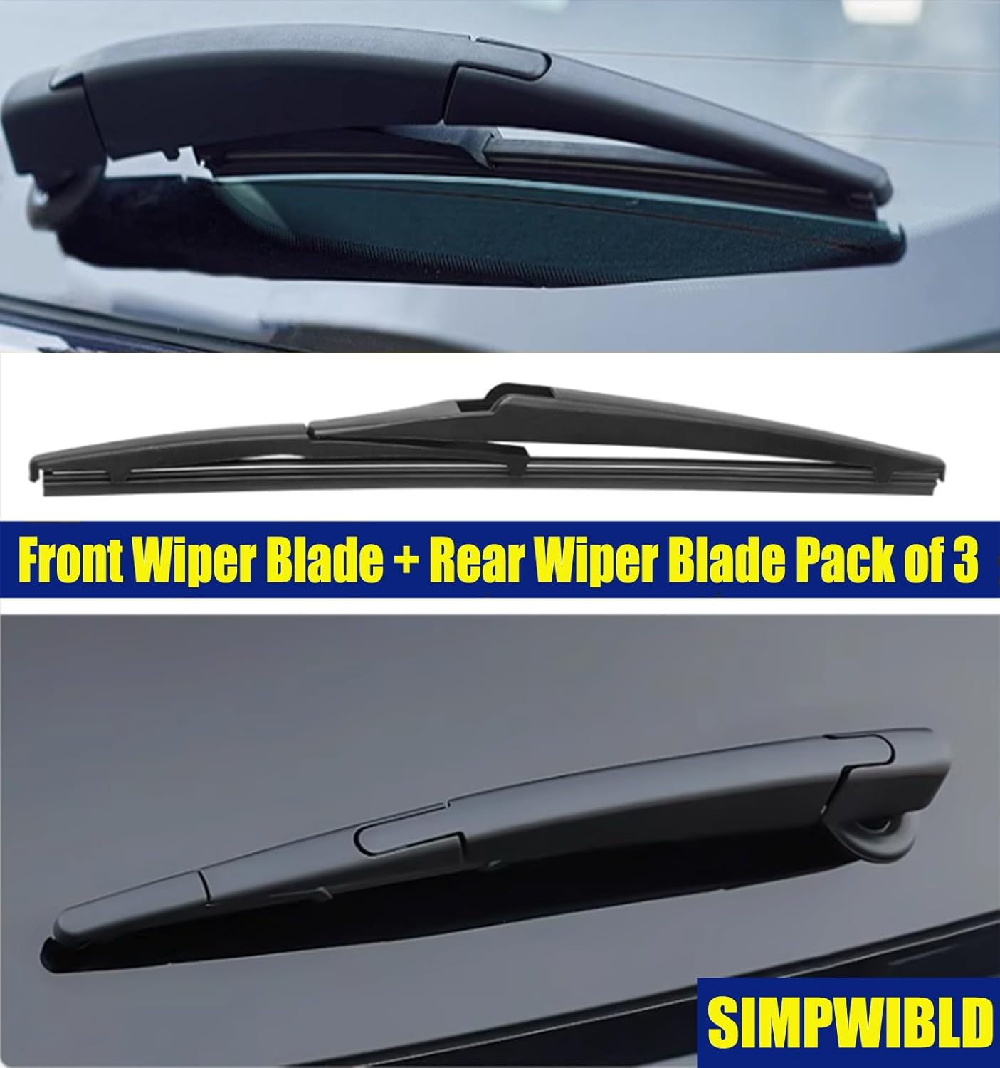 SIMPWIBLD Escobilla de repuesto para limpiaparabrisas delantero y trasero Volkswagen Tiguan 2018-2021, repuesto de equipo original de 25 pulgadas,