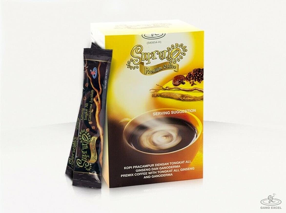 4 cajas Gano Excel Supreno Premium Café Ginseng Ganoderma Lucidum