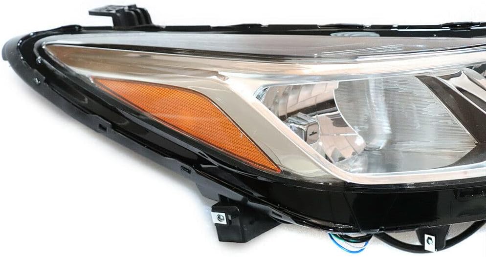 Fetcoi Faros delanteros halógenos, faros delanteros derecho derecho del pasajero, compatible con Chevy Cruze 2016 2017 2018 2019