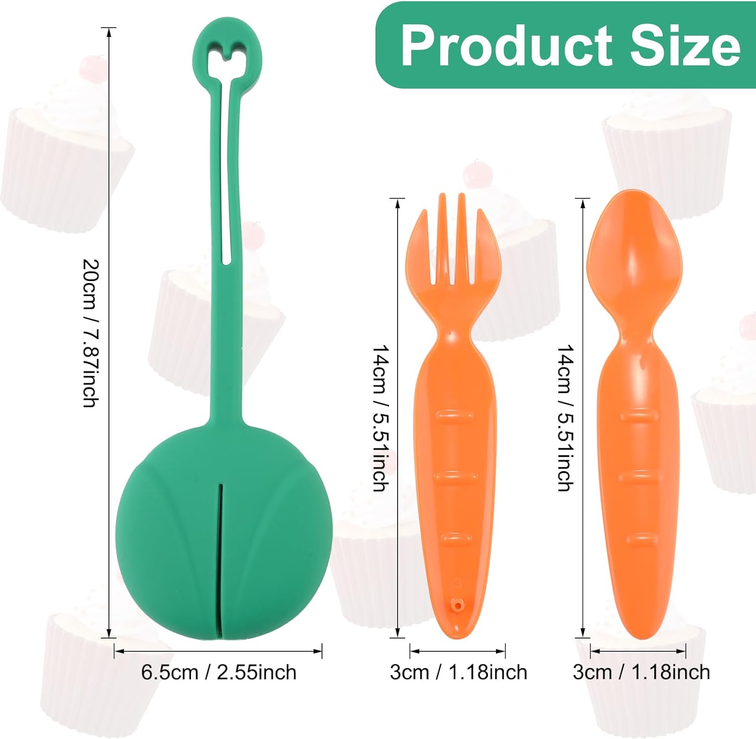 Juego de cubiertos de 3 piezas, juego de utensilios para niños con caja reutilizable, juego de cubiertos de plástico portátil, tenedor y cuchara