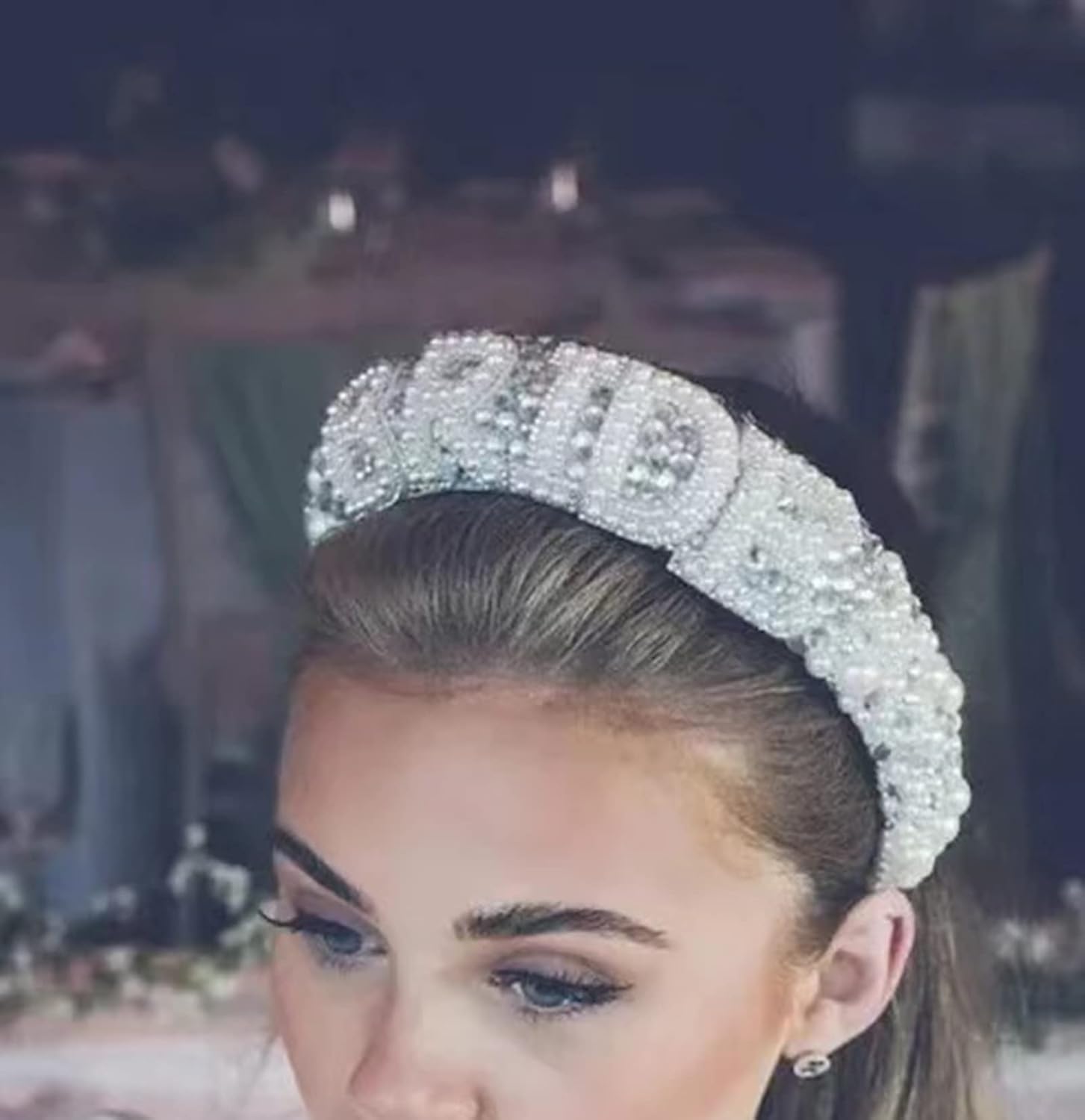 Corona de perlas nupciales, diadema de novia tiara para despedida de soltera, despedida de soltera, boda, luna de miel, regalo de despedida de