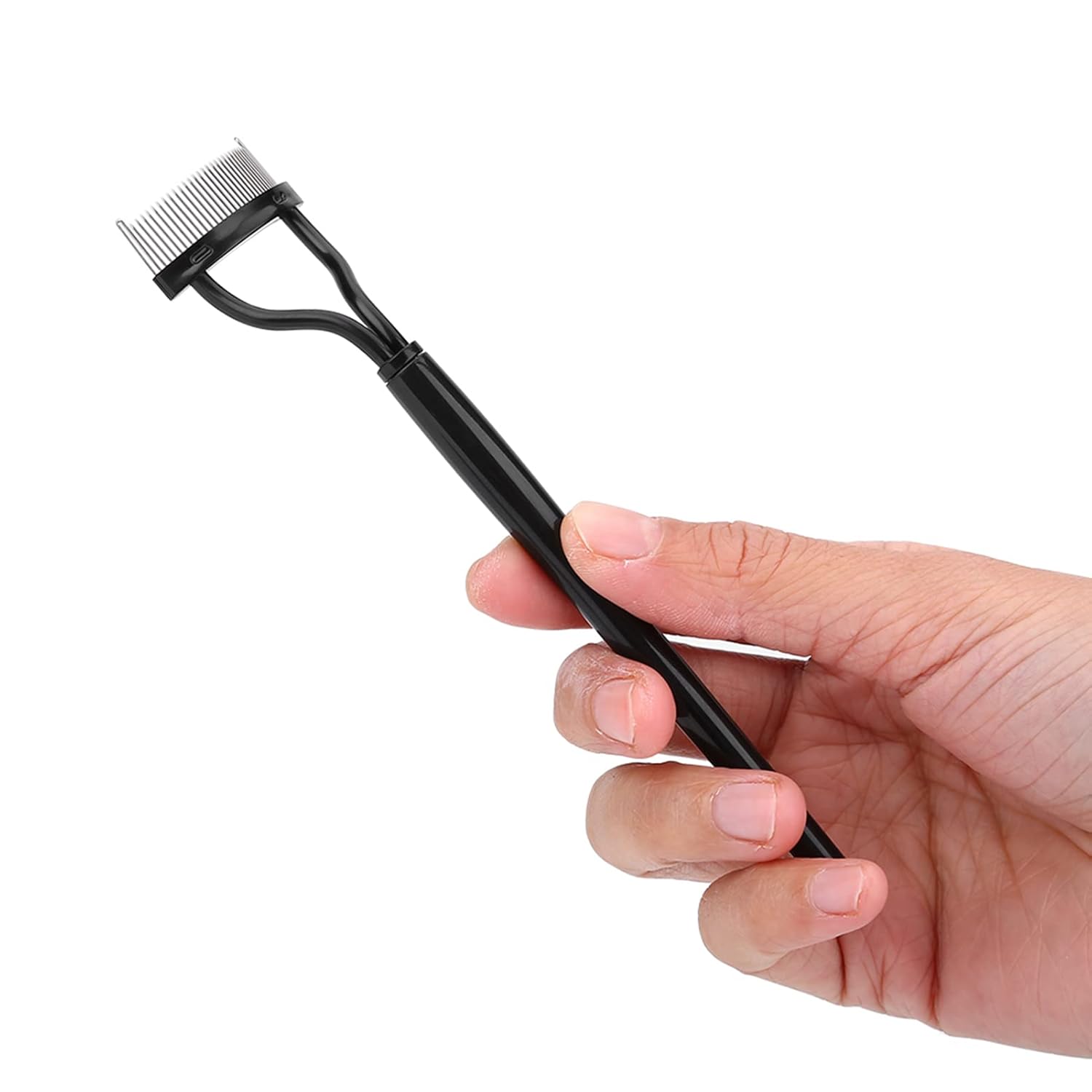Cepillo de pestañas, separador de pestañas, herramienta separadora de pestañas, peine de pestañas, aguja de acero, máscara de cejas, maquillaje