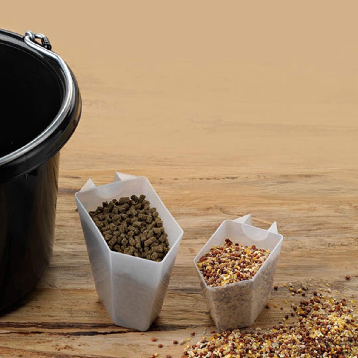 Cuchara de plástico de mango largo, cucharas medidoras para polvos y gránulos, café, alimentos para mascotas, granos, proteínas, especias y otros