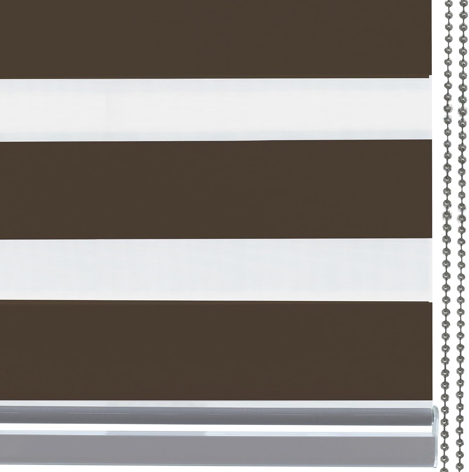 SHECUTE Persianas tipo cebra para ventanas, 42 x 72 pulgadas, cortinas enrollables opacas con filtro de luz, para sala de estar, dormitorio, cocina,