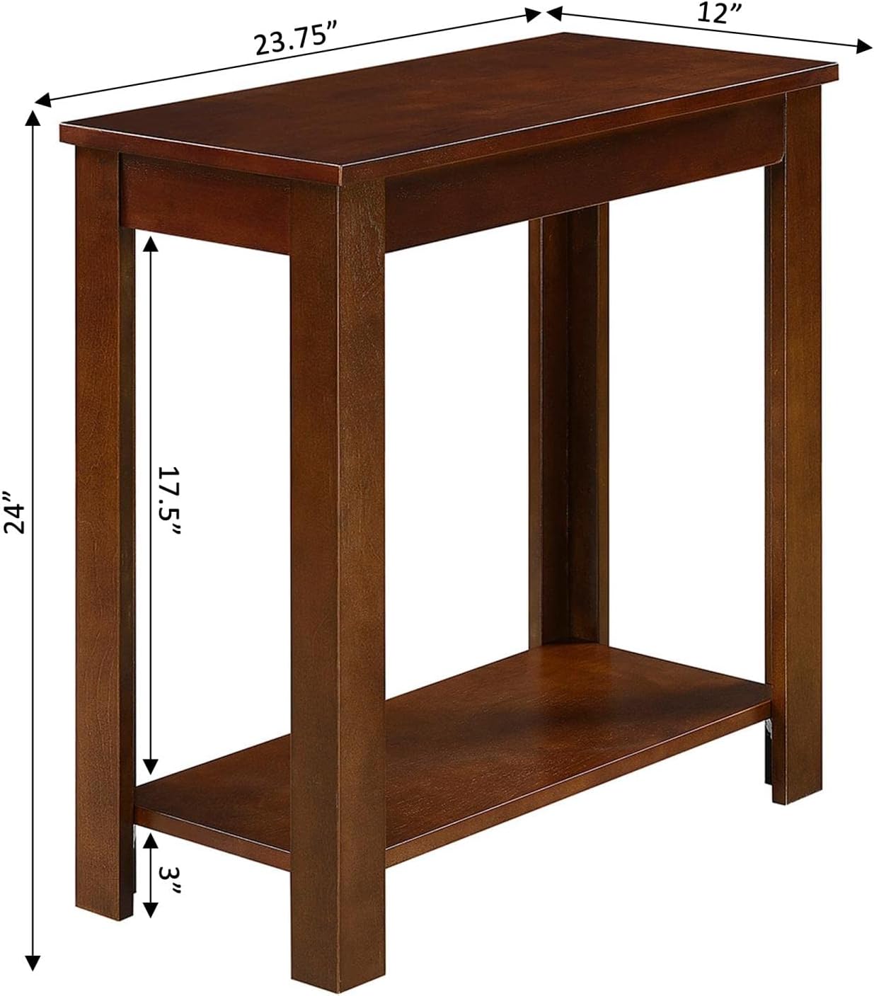 Convenience Concepts Designs2Go Baja – Mesa auxiliar para silla, color espresso