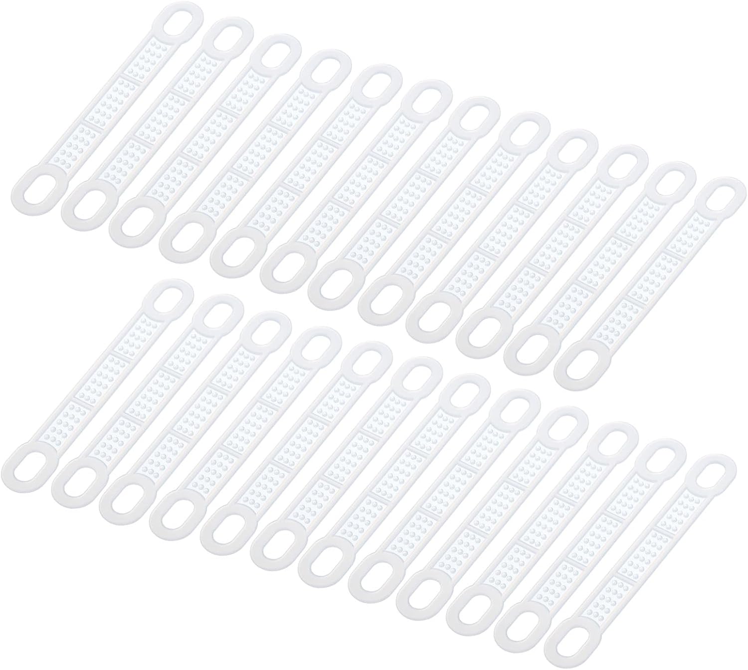 uxcell 100 tiras adhesivas de silicona antideslizantes para colgar ropa para perchas de madera y plástico, transparentes (3.94 x 0.47 pulgadas)