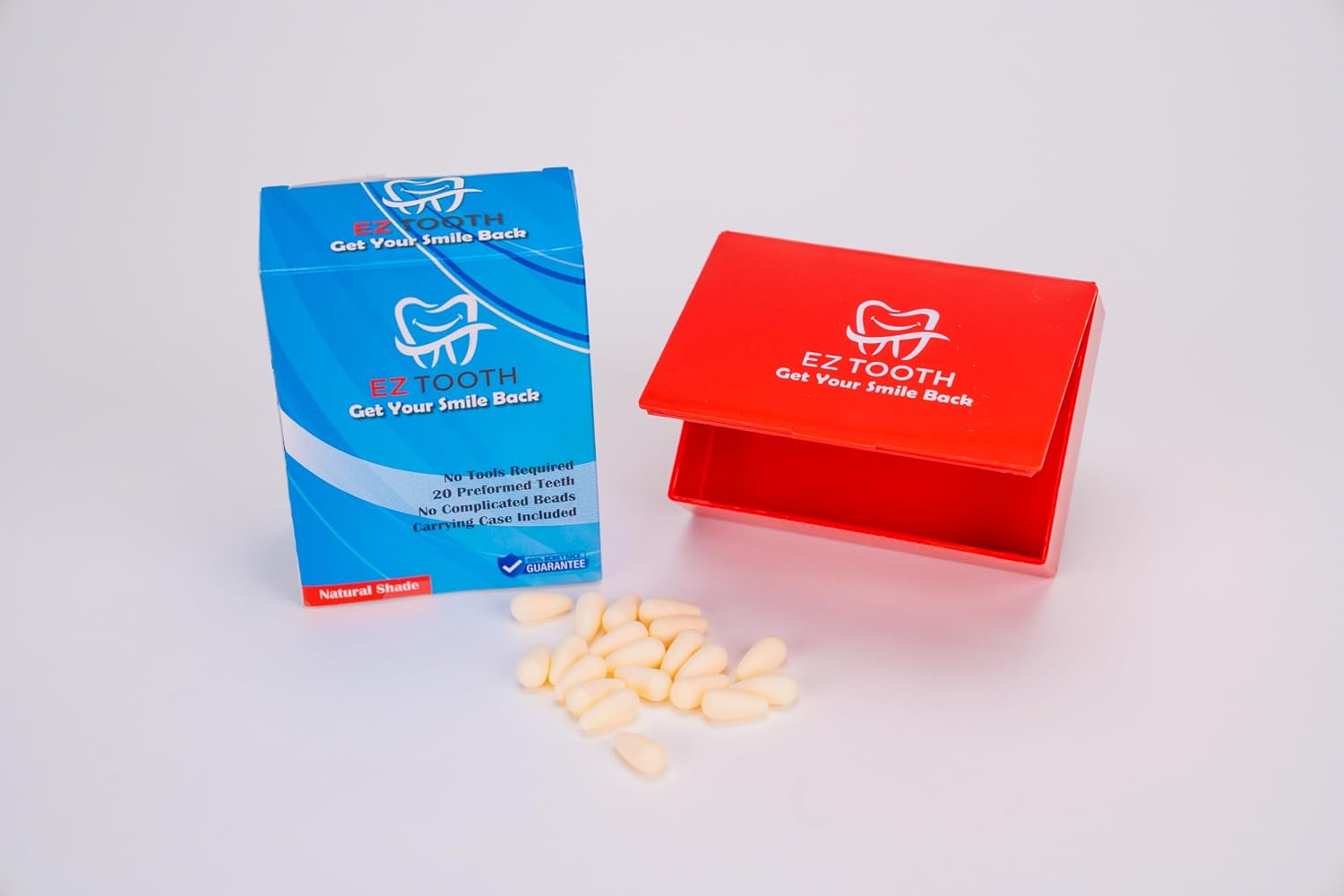 EZ Tooth – Amazing Temporary Tooth – Diente preformado – Kit de repuesto para dientes faltantes – Reparación instantánea de dientes – Sombra natural