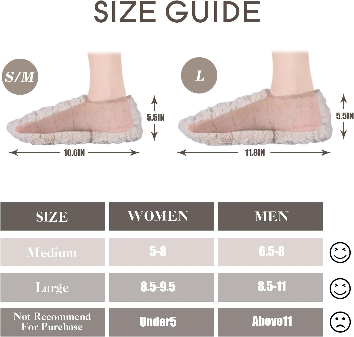 Suzzipad Pantuflas térmicas para microondas y calentadores de pies para mujeres y hombres, calentadores de pies para pies fríos, pantuflas de