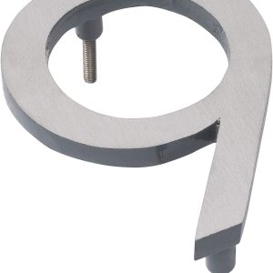 Montague Metal Products MHN-04-F-GY2-9 Solid Brushed Aluminum Modern Floating Address House Numbers, 4″, Satin Nickel Powder Coated Gray Two-Tone Montague Metal Products MHN-04-F-GY2-9 Solid Brushed Aluminum Modern Floating Address House Numbers, 4″, Satin Nickel Powder Coated Gray Two-Tone