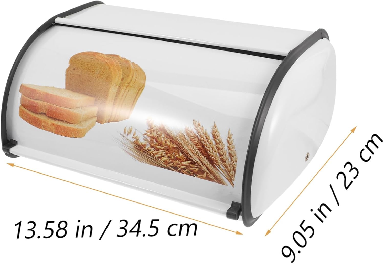 BESTOYARD Caja de pan impresa mostrador de pan contenedor de pan de metal recipiente de pan de cocina contenedor de pan de almacenamiento lata ca