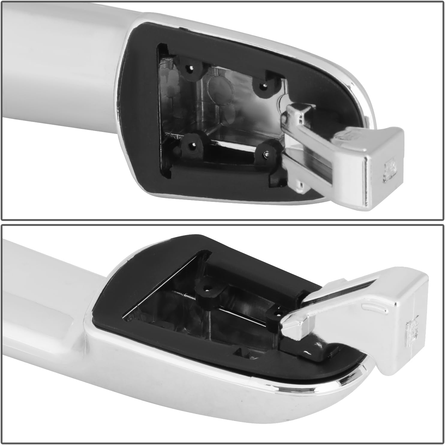DNA MOTORING Manija de puerta exterior delantera izquierda compatible con 09-13 Kia ForteKoup, con cerradura de cerradura, cromo, OEM-DHO-01244
