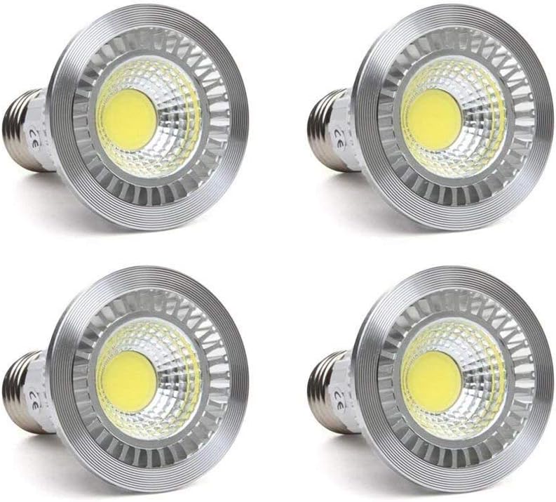 CTKcom Bombilla LED COB HR16 de 5 vatios (paquete de 4)  Bombilla LED Downlight de 60 grados, 6000 K luz blanca diurna, 50 W bombillas halógenas