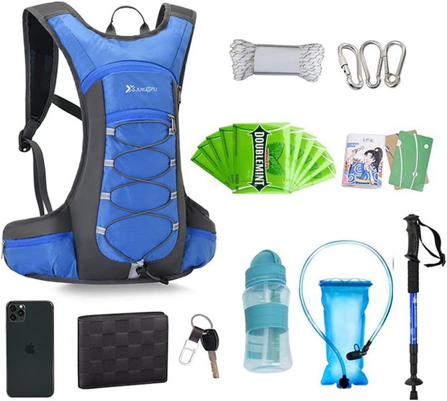 Croogo Mochila de hidratación para correr con vejiga de agua de 2 litros, ligera, Hydro Water Pack Ciclismo para hombres y mujeres, Rojo-OT05