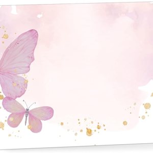 Tarjetas de lugar de mariposa para colocar la mesa, 25 tarjetas de lugar con nombre de media pliegue, tarjetas de estilo de tienda de campaña rosa Tarjetas de lugar de mariposa para colocar la mesa, 25 tarjetas de lugar con nombre de media pliegue, tarjetas de estilo de tienda de campaña rosa