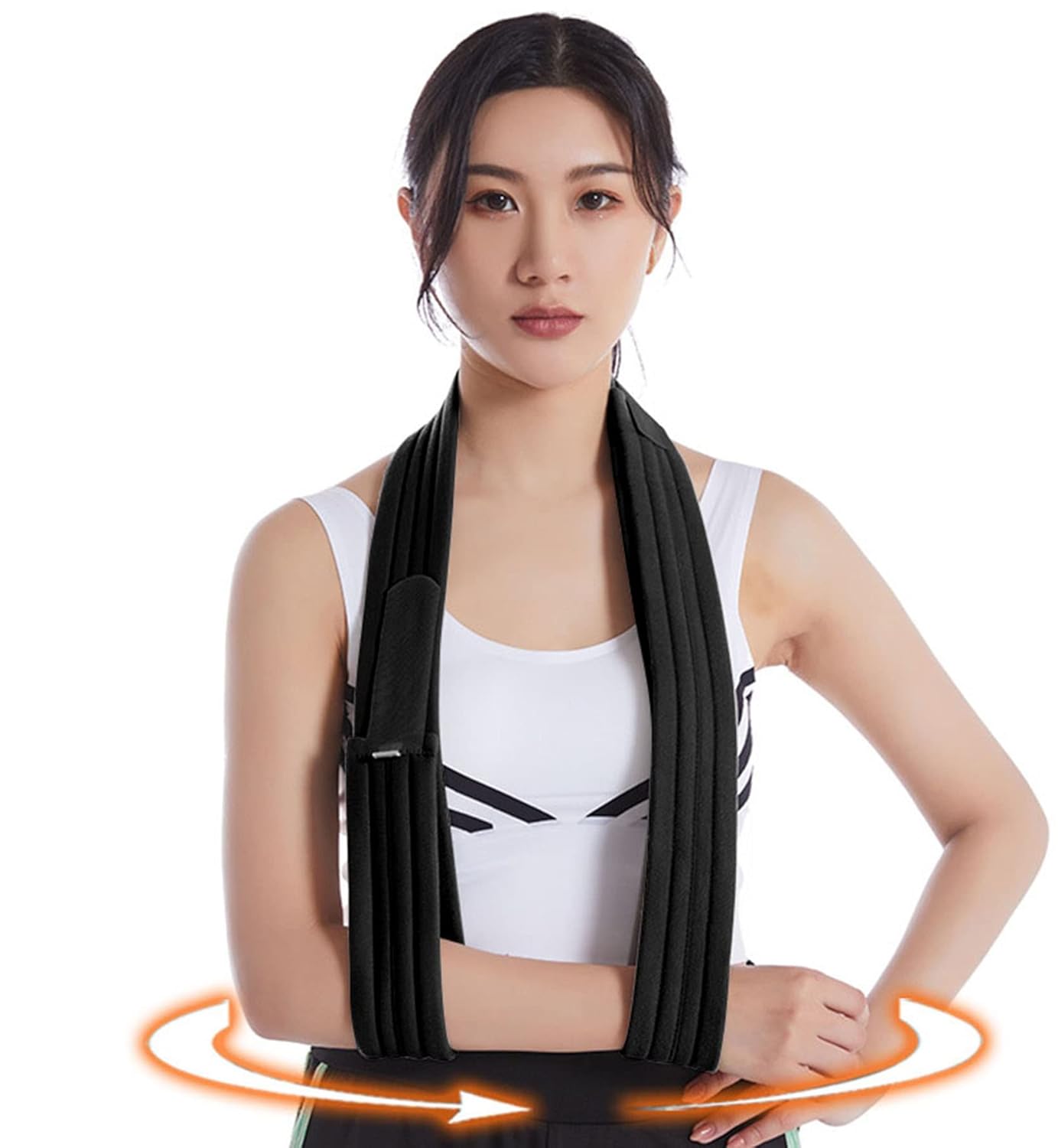 Eslinga de brazo inmovilizador de hombro de 71 pulgadas  70.9in, ajustable, ligera y cómoda, eficaz soporte médico para brazo rotador, brazo,