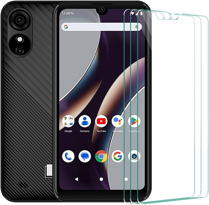 Protectores de pantalla de vidrio templado para celular BLU G33 G0890UU, 3 unidades BLU G33 Protector de pantalla compatible con fundas, dureza 9H,