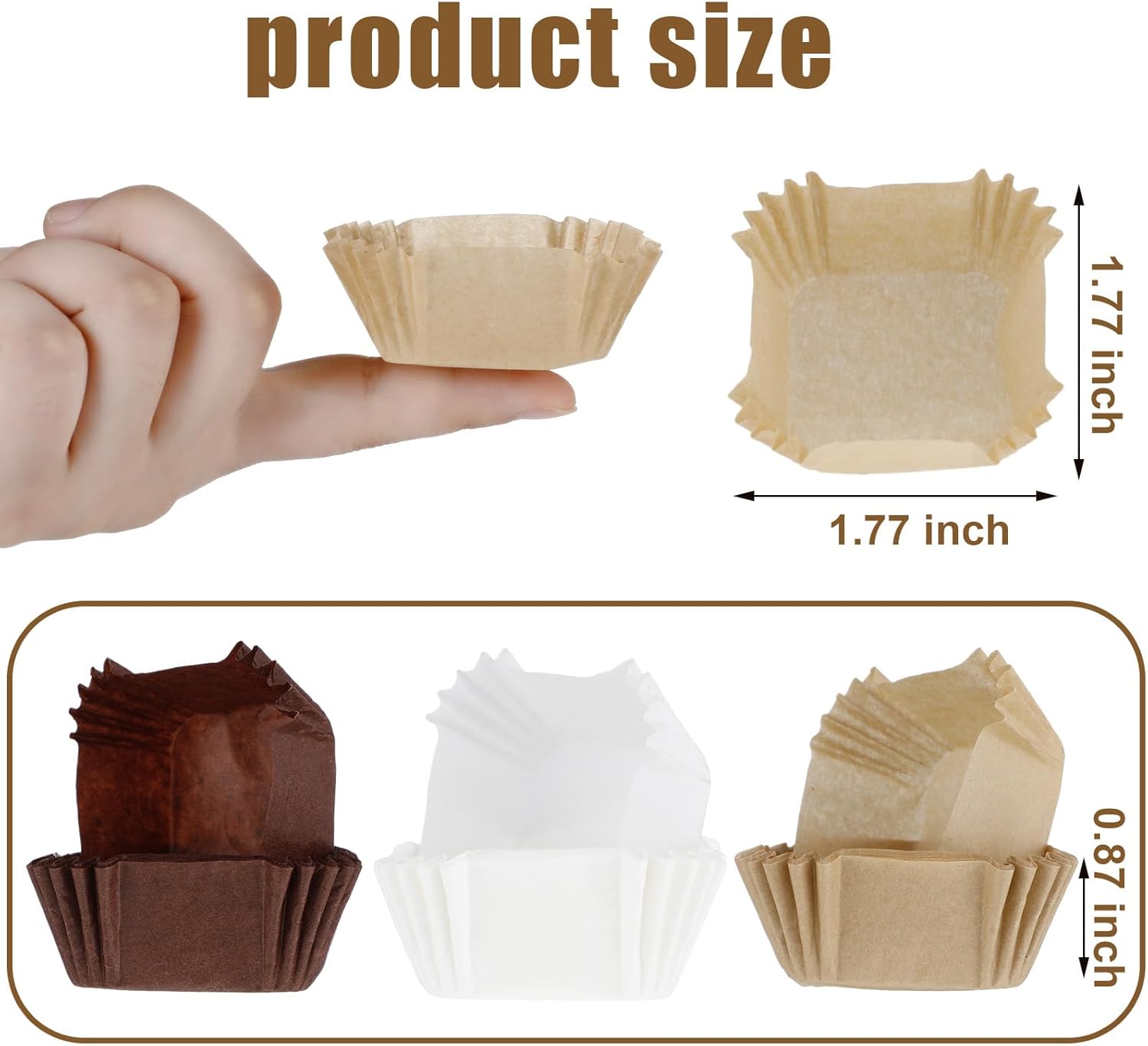 Layhit 900 forros cuadrados para cupcakes, tazas de papel para hornear, a prueba de grasa, envoltorios de magdalenas, forros para magdalenas, bodas,