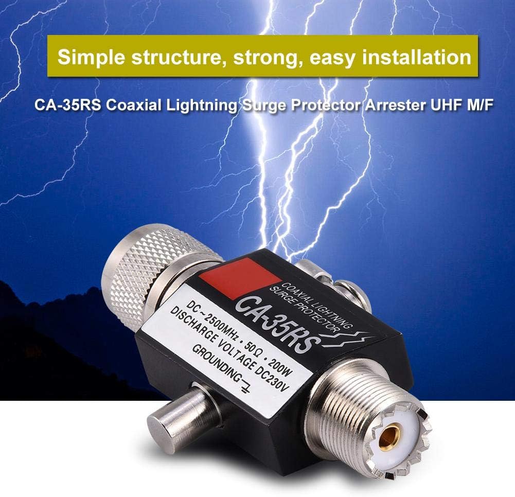 Pararrayos macho a hembra UHF conector coaxial protector contra sobretensiones, adaptador de conector coaxial CA a 35RS