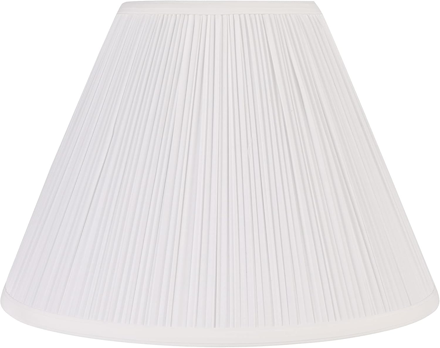 Aspen Creative 33140, pantalla de araña tradicional plisada con forma de hongo blanco, 6-12 pulgadas superior x 15 pulgadas inferior x 11 pulgadas