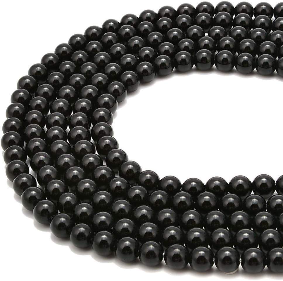 PLTbeads 0.079in agujero grande negro ónix liso redondo 0.394in cristal energía energía energía energía energía energía energía energía perlas