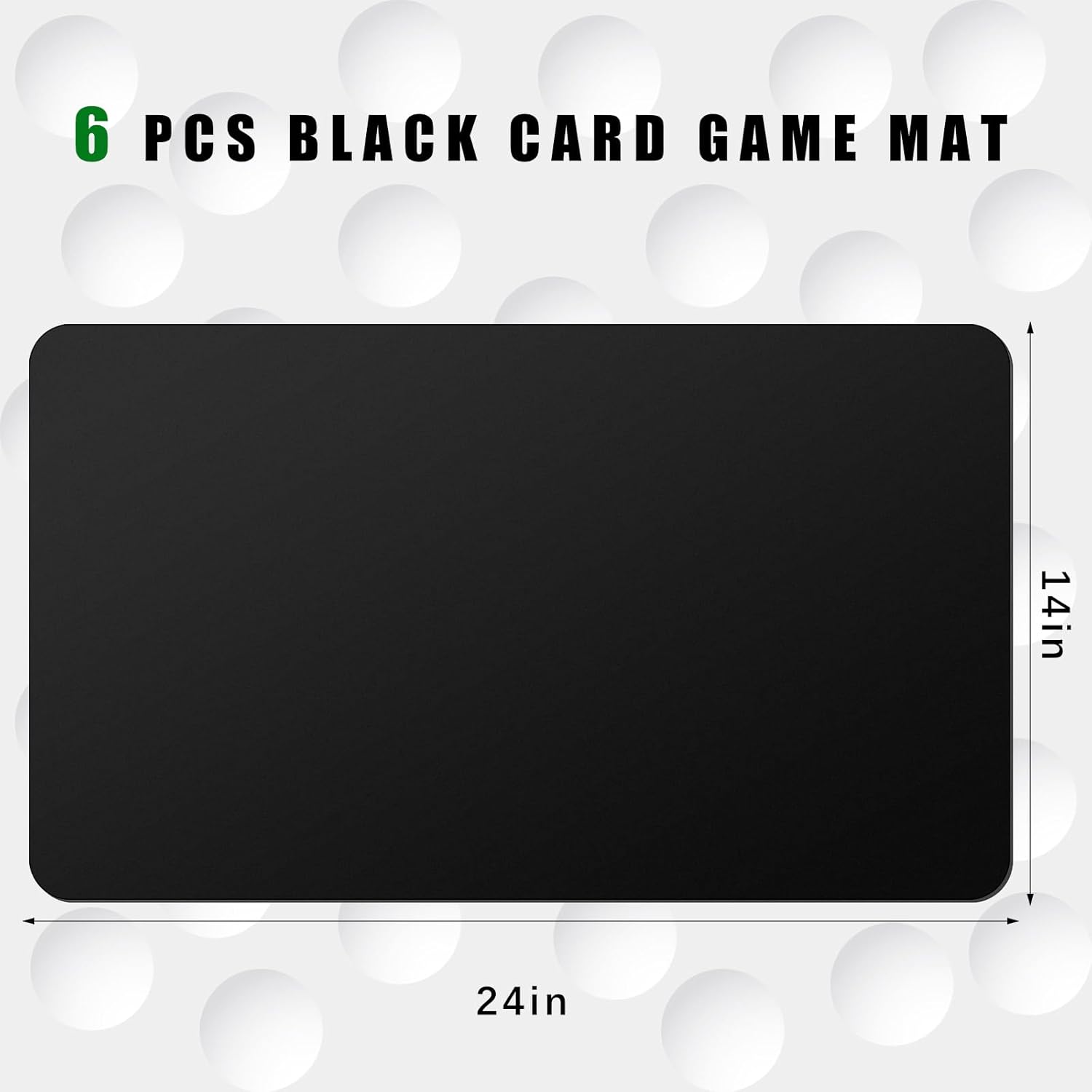 Ecally Juego de cartas negras de 24.0 x 14.0 in, suave, juego de mesa, juego de mesa compatible con cartas TCG