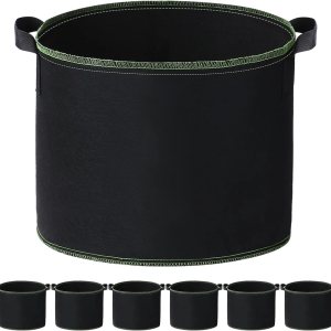 GESECE Paquete de 6 bolsas de cultivo de 7 galones, bolsas de cultivo gruesas no tejidas con asas, macetas de tela de aireación resistentes para GESECE Paquete de 6 bolsas de cultivo de 7 galones, bolsas de cultivo gruesas no tejidas con asas, macetas de tela de aireación resistentes para