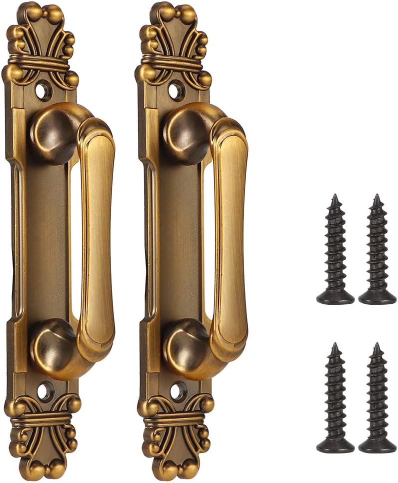TOPINCN 2 unidsset manija de puerta aleación de zinc estilo europeo antiguo tirador de puerta manija gabinete hardware accesorio