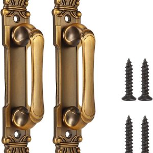 TOPINCN 2 manijas de puerta, estilo europeo, estilo antiguo, manija de aleación de zinc, manija de armario, puerta de granero, accesorios de entrada TOPINCN 2 manijas de puerta, estilo europeo, estilo antiguo, manija de aleación de zinc, manija de armario, puerta de granero, accesorios de entrada