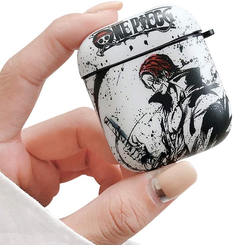BONICI – Funda protectora para AirPods 12, diseño creativo de héroe de anime, estilo de pintura de paisaje chino, color blanco y negro, funda de