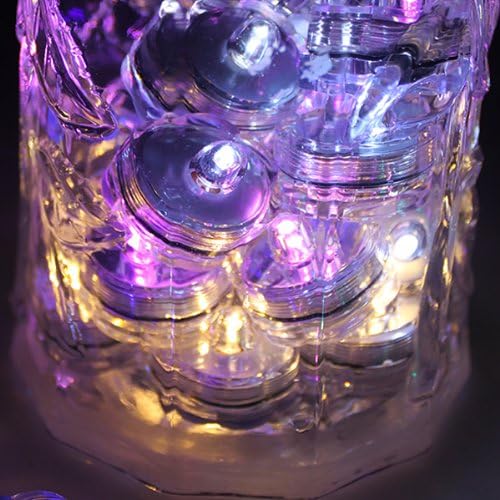 Luces led muy brillantes, sumergibles, color té, para fiestas, bodas, Plástico, Rosado, Paquete de 30