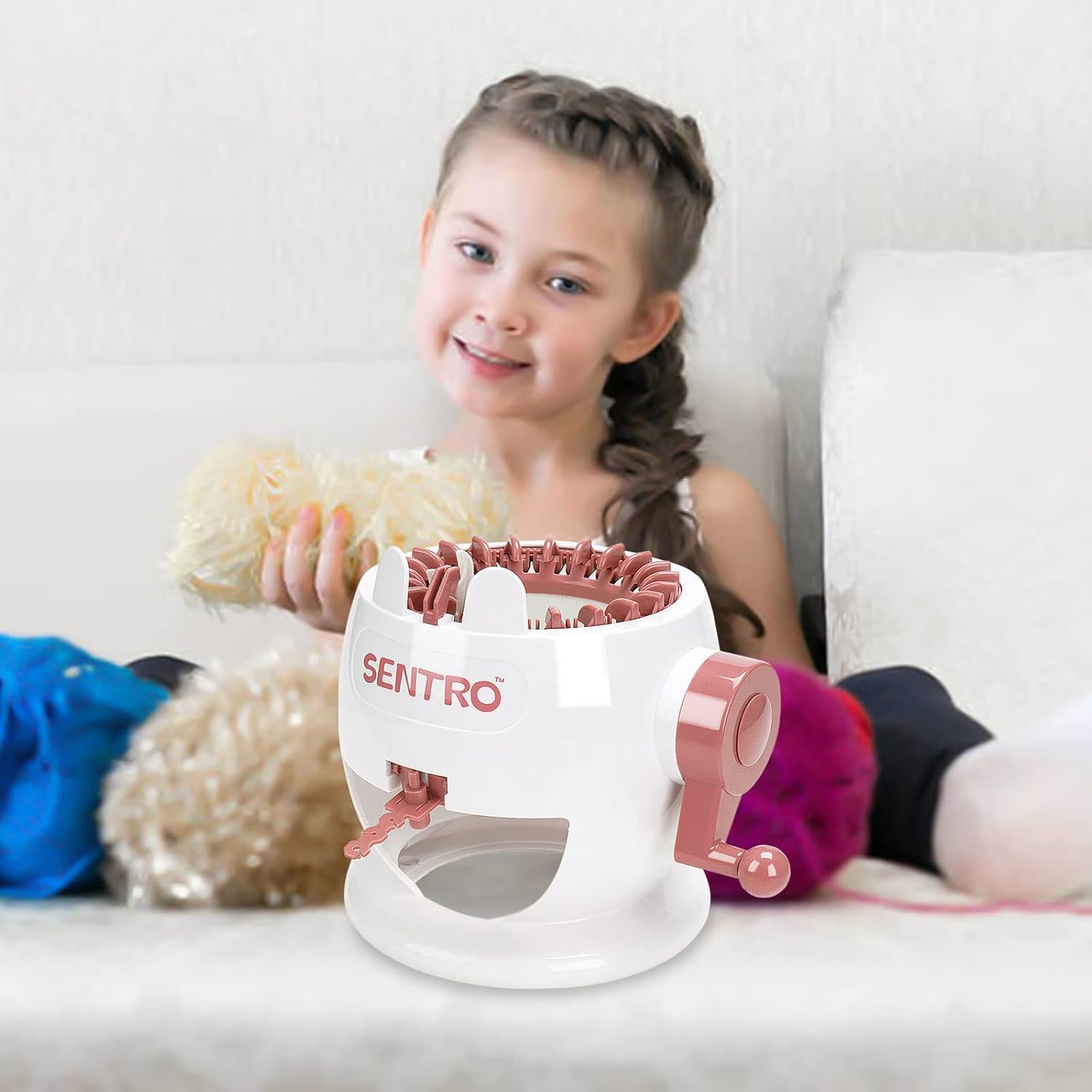 YIMORIA Sentro – Máquina de tejer rotativa para adultos y niños, inteligente de 22 agujas, adecuada para principiantes, calcetines eficientes de