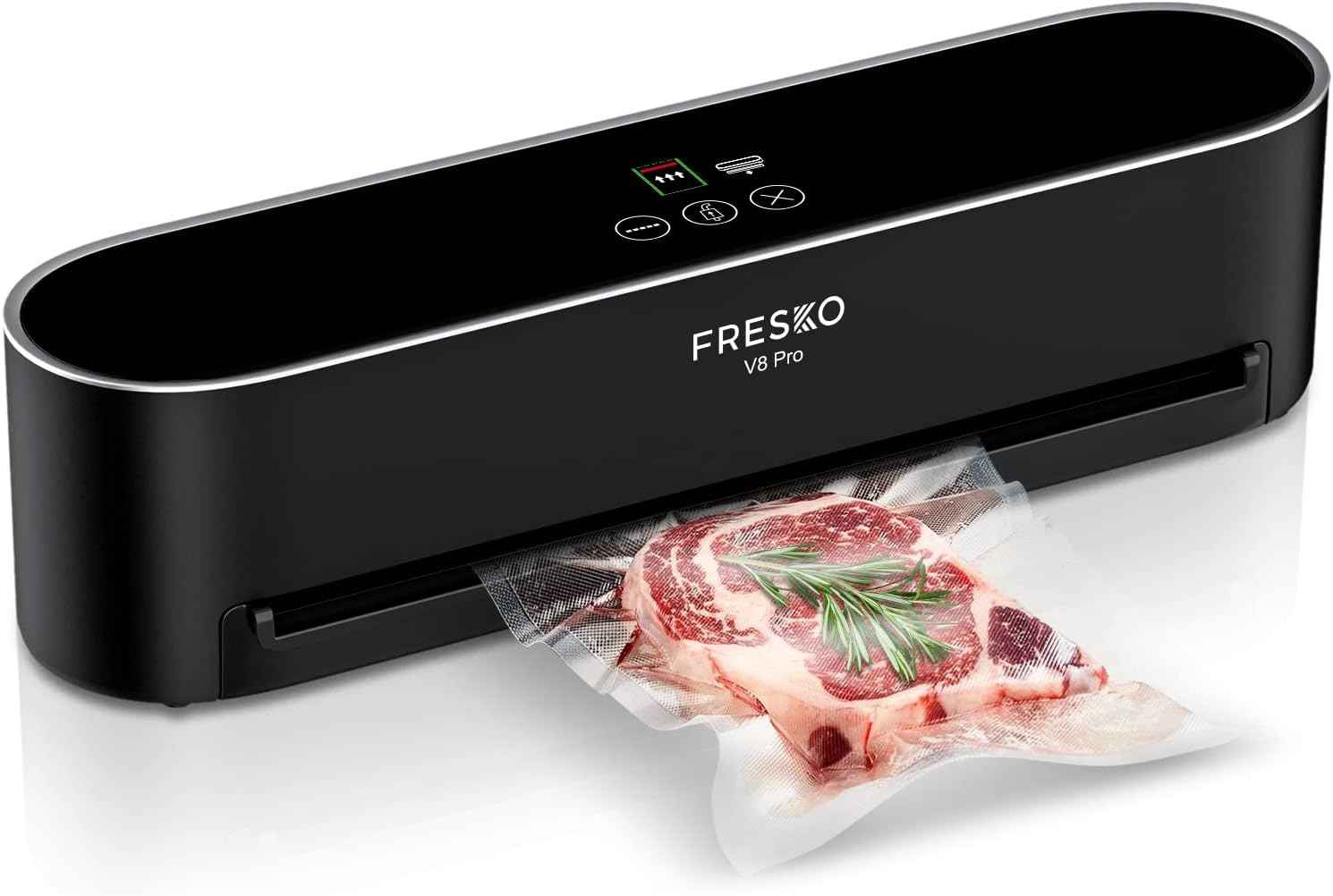 FRESKO Máquina selladora al vacío completamente automática manos libres automática de detección de humedad secahúmeda sellador de alimentos con 10