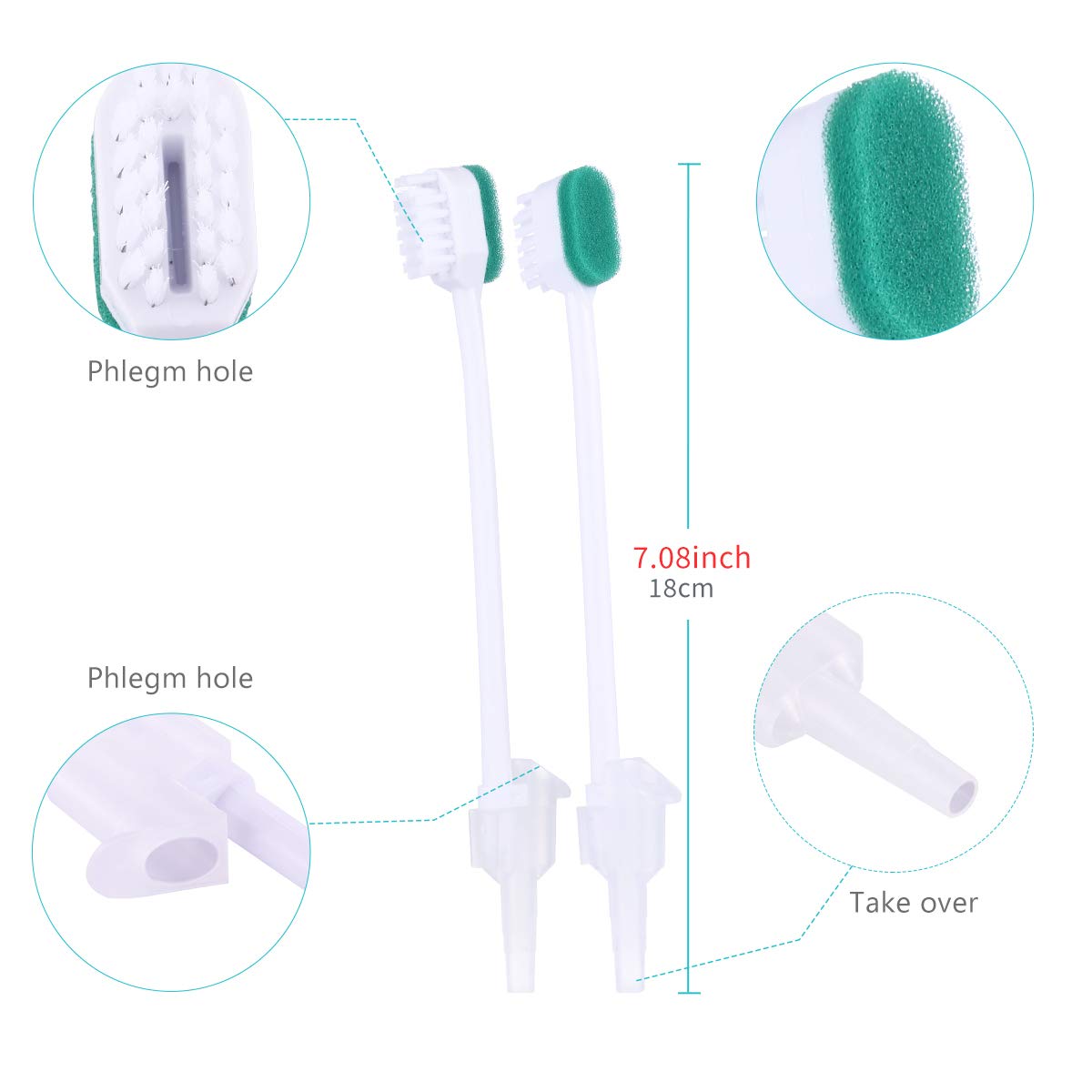 Hisopo de succión desechable para cepillo de dientes (paquete de 30)