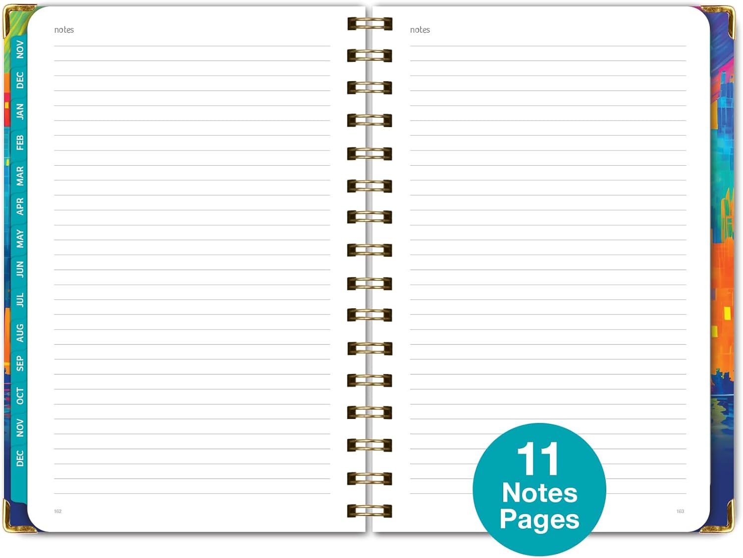 Agenda 2024 de tapa dura (noviembre de 2023 a diciembre de 2024) Agenda diaria, semanal, mensual y anual, de 5.5 x 8 pulgadas, marcapáginas, carpeta