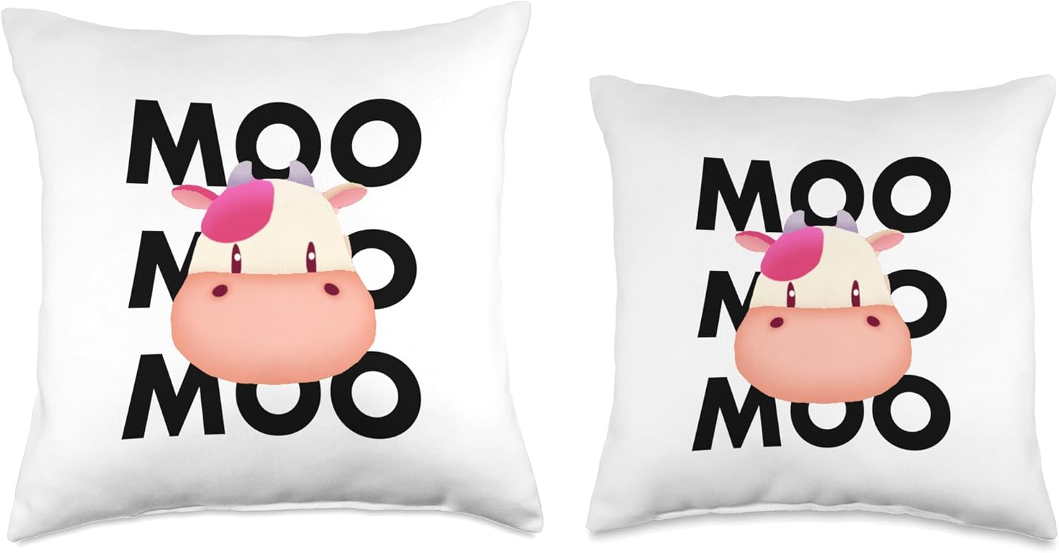 Nome Moo Throw Pillow, 18×18, Multicolor