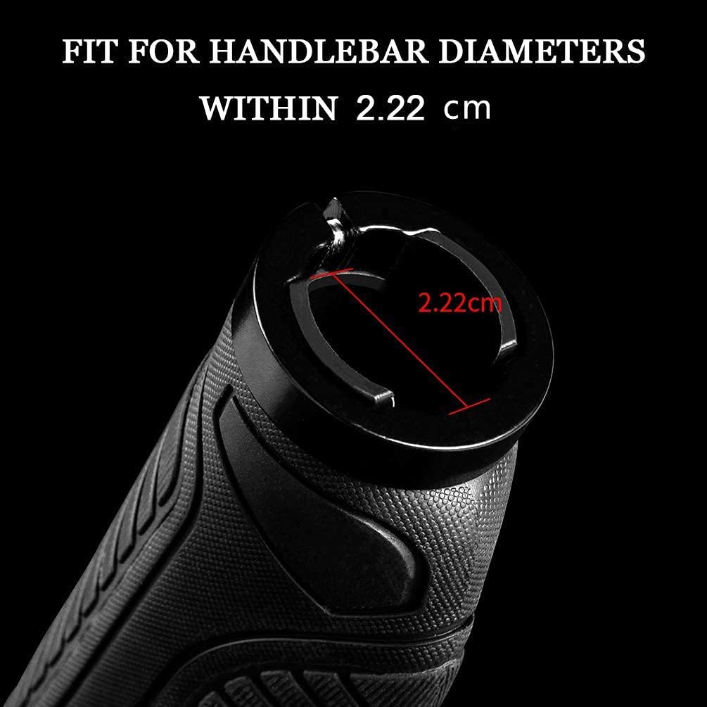 ROCKBROS Empuñaduras de bicicleta de montaña, empuñaduras para manillar de bicicleta, doble abrazadera de aluminio para MTB BMX, extremos de barra