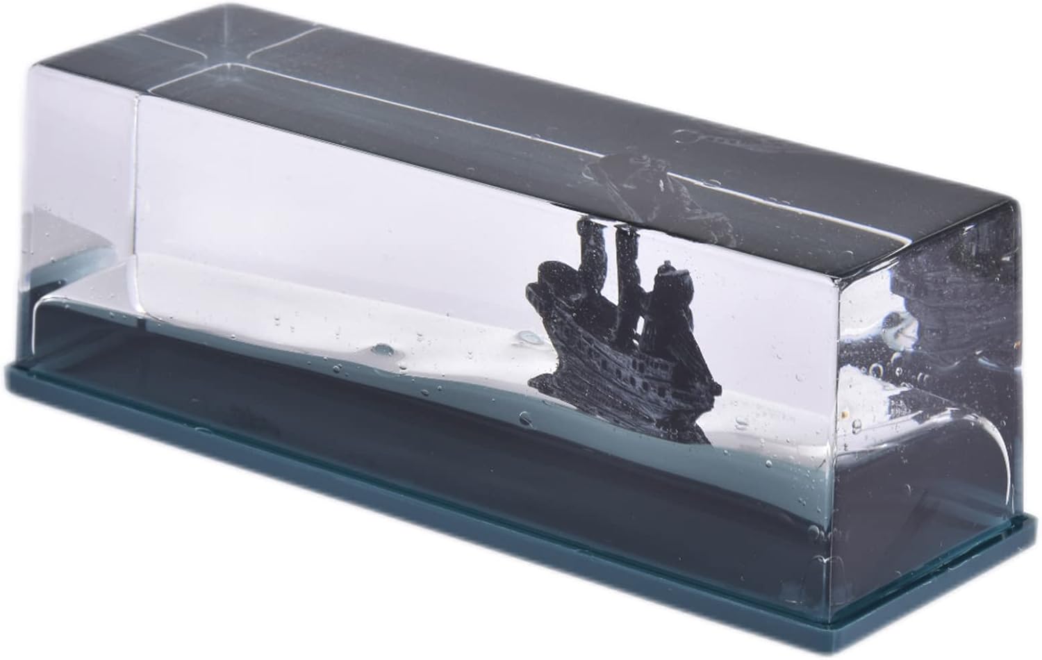 ZUREGO Botella fluida de deriva de barco de crucero, 12 piezas de barco acrílico insundable en caja, juguetes modelo de crucero Titanic, adorno