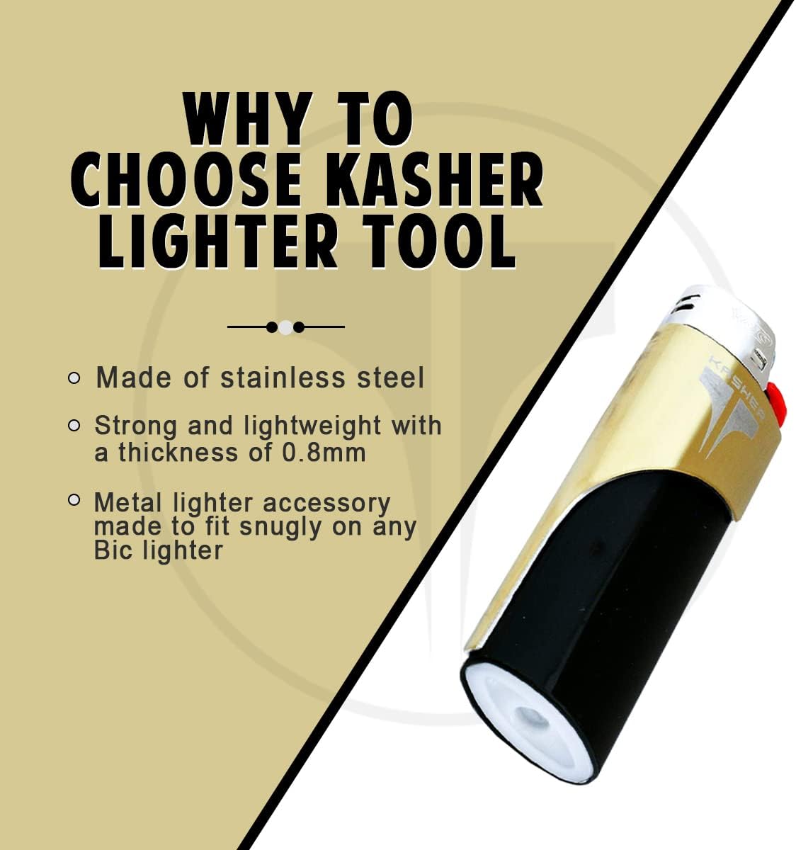 Kasher ‘s Herramienta para encendedor de mandala, accesorio ligero y multiherramienta para encendedores, adecuado para usar como cortador o estuche