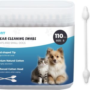 Avont Hisopos de algodón para limpieza de orejas de perro, Qtips para mascotas, cuidado de oídos de doble cara grandes Q-Tips para perros y gatos -S Avont Hisopos de algodón para limpieza de orejas de perro, Qtips para mascotas, cuidado de oídos de doble cara grandes Q-Tips para perros y gatos -S