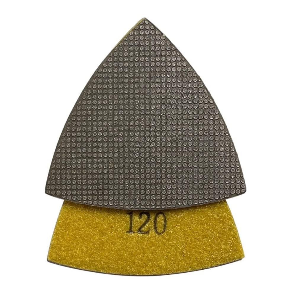 Almohadillas triangulares de pulido de diamante de 3 “para herramientas oscilantes, grano 30, 60, 120, 200